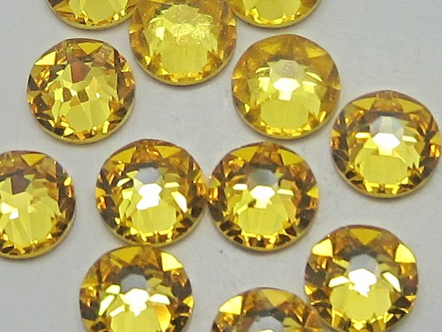 1 Gross 7ss LIGHT TOPAZ (maxima) FLATBACK PRECIOSA Rhinestones